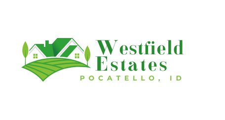 Logo for Westfield Estates, a housing community built by GCMS Homes.